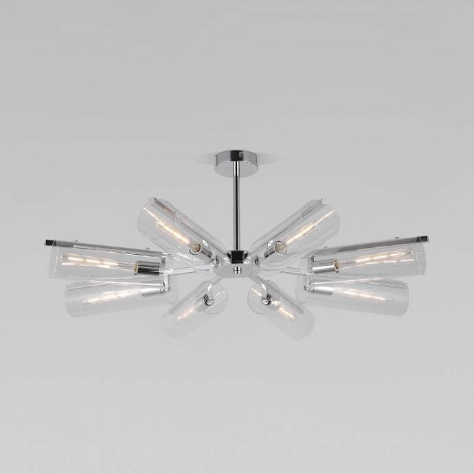 Люстра на штанге Eurosvet Trompeta 70144/8 хром - 0