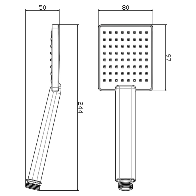 Swedbe Hermes Душевая лейка, цвет: черный 5123B - 3