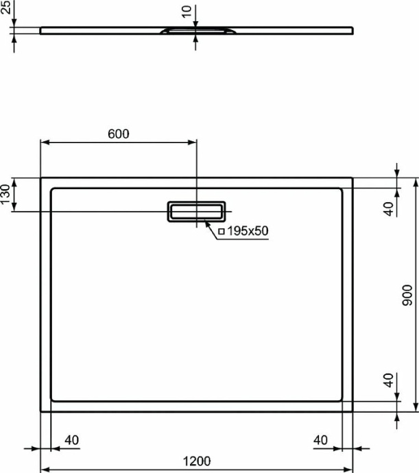 Поддон для душа Ideal Standard Ultraflat 120х90 белый T448301 - 4