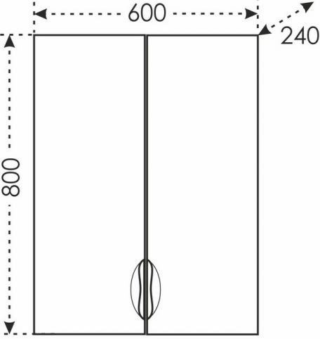 Шкаф над стиральной машиной СанТа Родос 60x80 406001 - 2