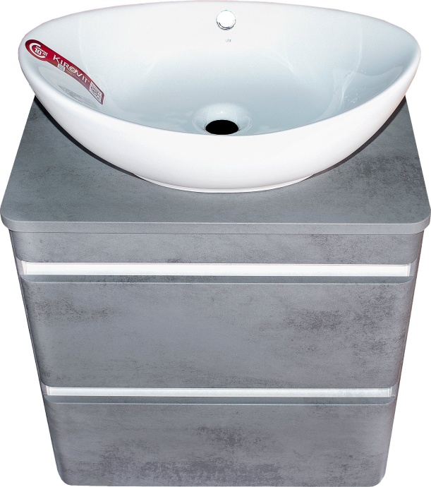 Тумба для комплекта Style Line Атлантика 70 Люкс Plus, подвесная, бетон тёмный СС-00002282 - 1