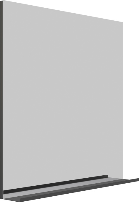 Зеркало DIWO Смоленск 80 с полкой, черное, в стиле лофт, квадратное ВП02 - 2