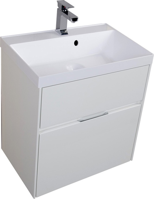 Мебель для ванной Aquanet Латина 60 2 ящика белая - 6