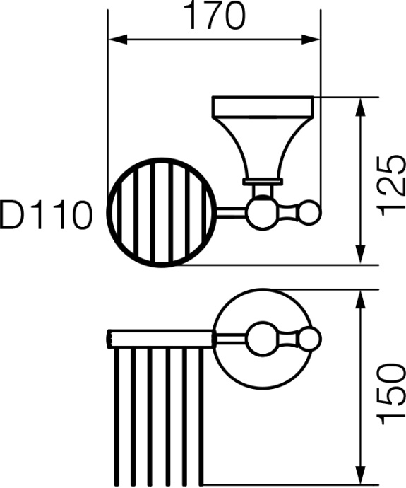 Держатель для фена Veragio Gialetta VR.GIL-6453.CR - 1