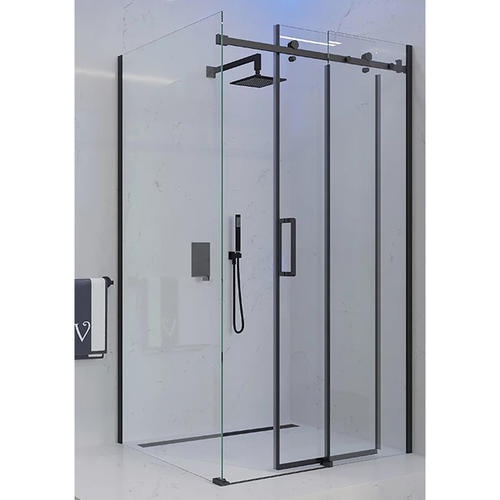 Душевой уголок Veconi Rovigo 100х140, черный  RV074B-140100-01-C4 - 0