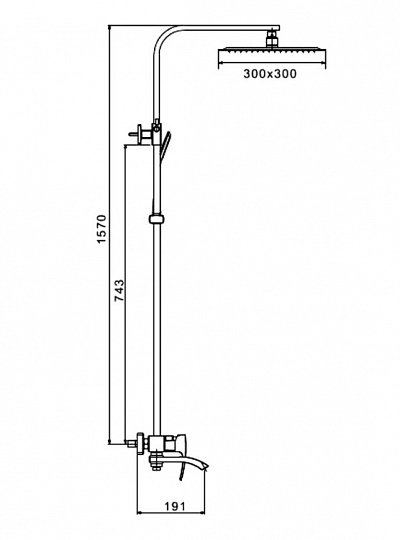 Душевая стойка со смесителем Gappo G2407-11 - 1
