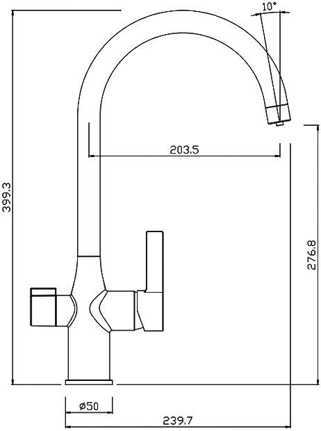 Смеситель для кухни с каналом для фильтрованной воды, Pure, IDDIS, PURSBFJi05 - 2