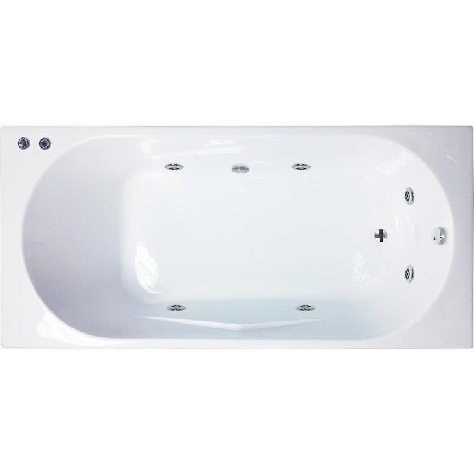Ванна акриловая Royal Bath Tudor Standart 150х70 с гидромассажем белый RB407700ST - 0