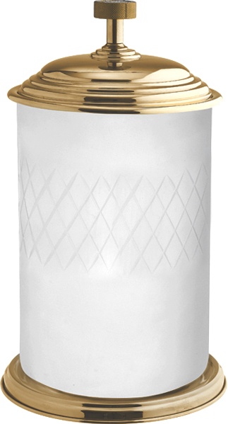 Мусорное ведро Boheme Royal Cristal Gold стекло 10934-G - 0