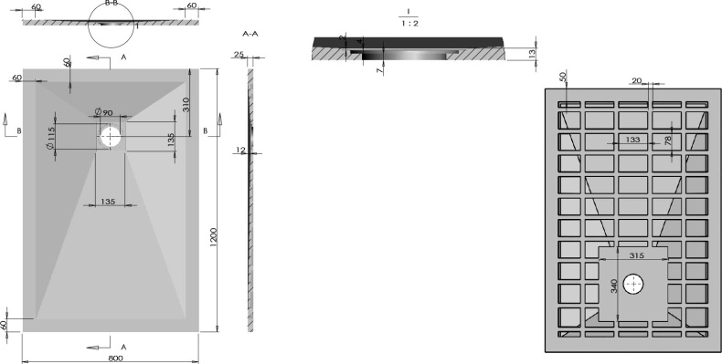 Поддон для душа Vincea VST-4SR8012G 120x80 серый - 6