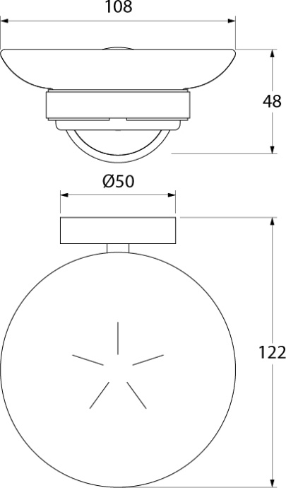 Мыльница, матовое стекло, латунь, Calipso, IDDIS, CALMBG0i42 - 1