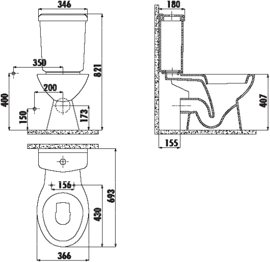Бачок для унитаза Creavit Pitta PA410(PA410.00000) PA410-00CB00E-0000 - 2