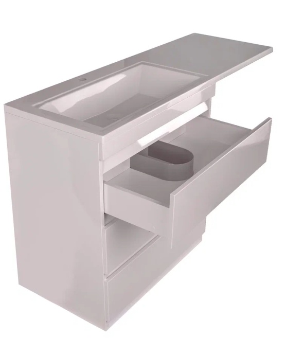 Тумба под раковину Style Line Даллас 150 Люкс Plus, белый  СС-00002305 - 1