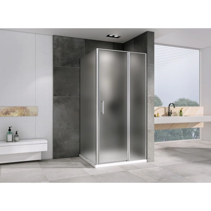 Душевой уголок Abber Sonnenstrand 100х70 хром стекло матовое AG04100MS-S70M - 0