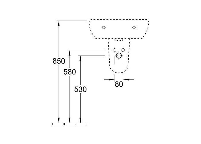 Полупьедестал Villeroy&Boch O.novo (5266 00 01) 52660001 - 1