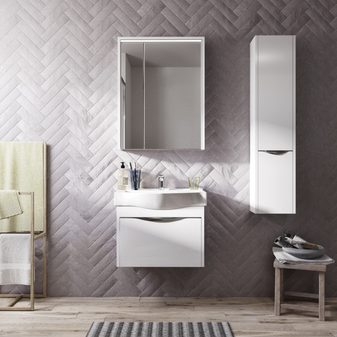 Зеркало-шкаф STWORKI Хельсинки 65 с подсветкой, навесной , белый, ДСП
эмаль, светодиоды 1A231902HI010 - 1