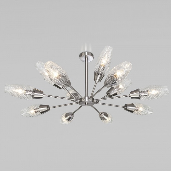 Люстра на штанге Eurosvet Thalia 60140/12 сатин-никель - 0