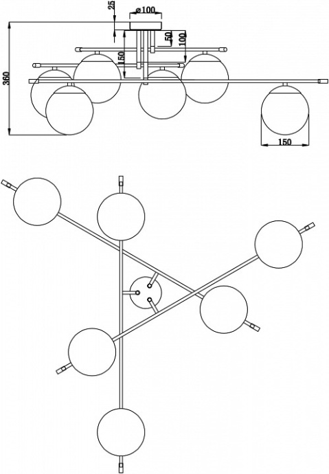 Потолочная люстра Maytoni Nostalgia MOD048CL-06G - 2