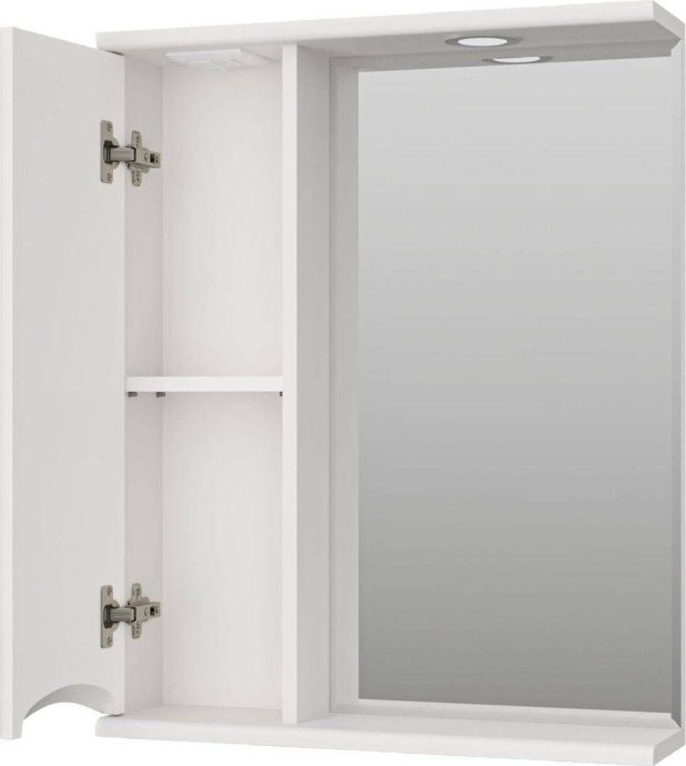 Зеркало-шкаф Misty Атлантик 60 L белый с подсветкой  П-Атл-4060-010Л - 3