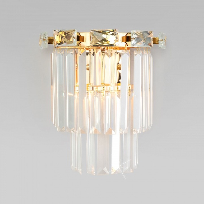 Накладной светильник Eurosvet Elegante 10130/1 золото/прозрачный хрусталь Strotskis - 0