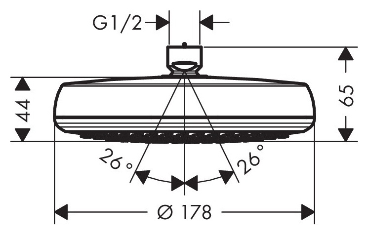 Верхний душ Hansgrohe   26576000 - 1