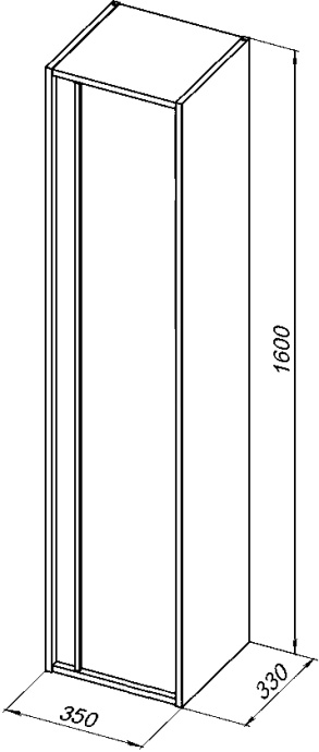 Шкаф-пенал Aquanet Lino 35 белый матовый 253909 - 6