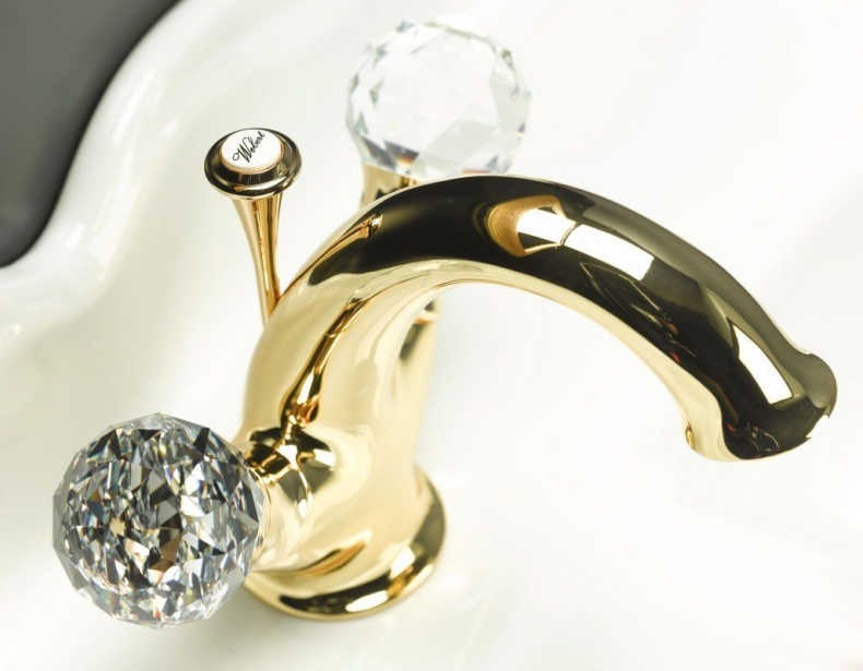 Смеситель для раковины Webert Karenina, золото  KA700102010 - 6