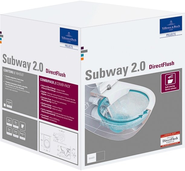 Унитаз подвесной Villeroy & Boch Subway 2.0 5614R201 alpin - 8