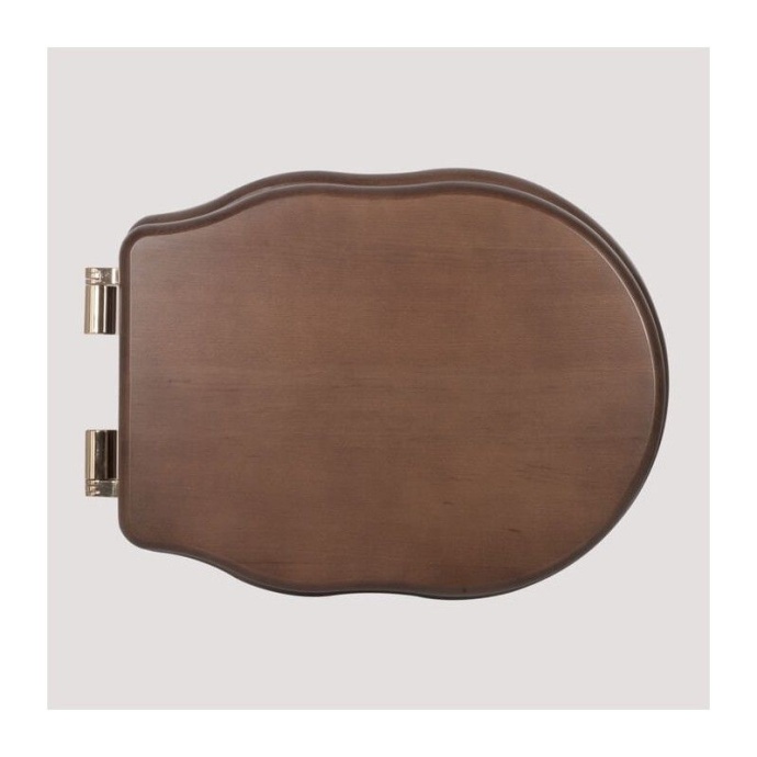 Крышка-сиденье для унитаза BelBagno Boheme BB115SCW-ORO soft close, орех, золото - 0