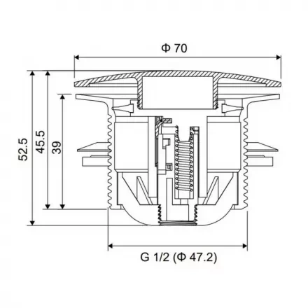 Донный клапан Excellent для ванны черный матовый ARIN.3485.01BL - 1