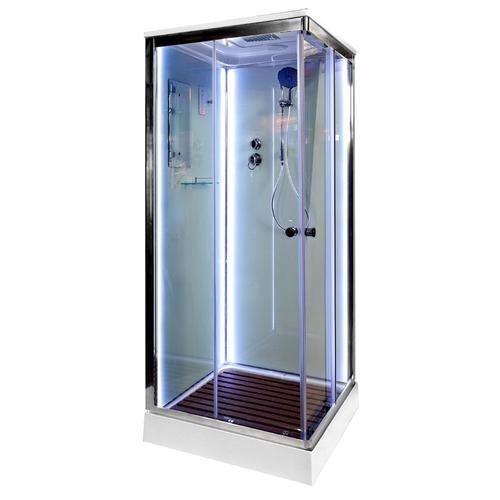 Душевая кабина Deto K 90х90 с подсветкой, хром  K409SLED - 1