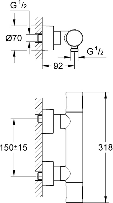 Термостат Grohe Grohtherm 3000 Cosmopolitan 34274000 для душа - 16