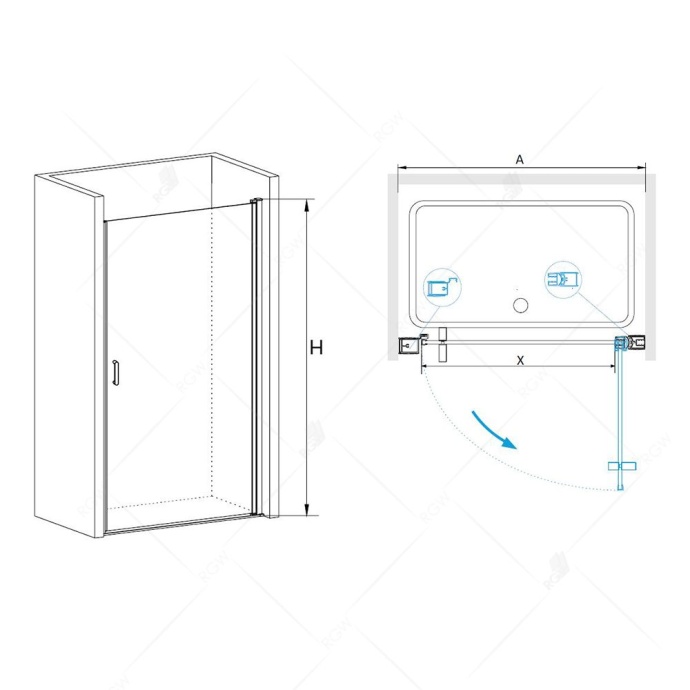 Душевая дверь Rgw Leipzig  06120306-11 - 1