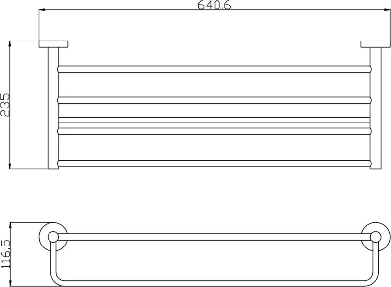 Полка для полотенец Rav Slezak Colorado хром COA0704 - 1