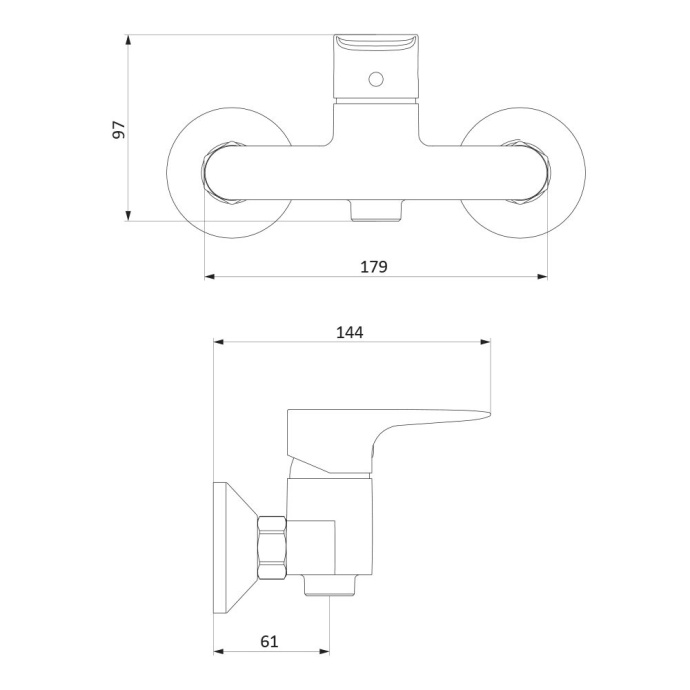 Смеситель Damixa RedBlu Origin Evo 2 для душа 782000000 - 6