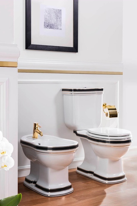 Унитаз-компакт Creavit Klasik KL310-OK с биде, крокодил - 1