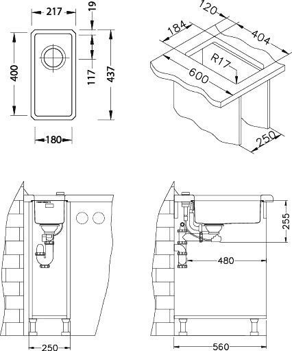 Дополнительная мойка Alveus Kombino 10 1100233 - 2