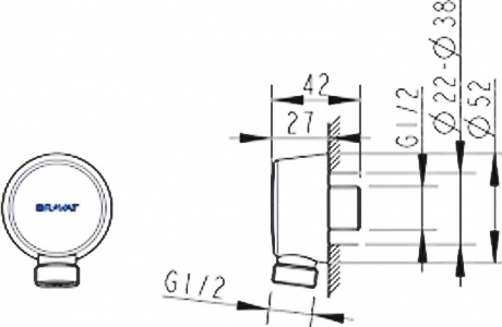 Шланговое подключение Bravat Prolate P7402C-2-RUS - 2