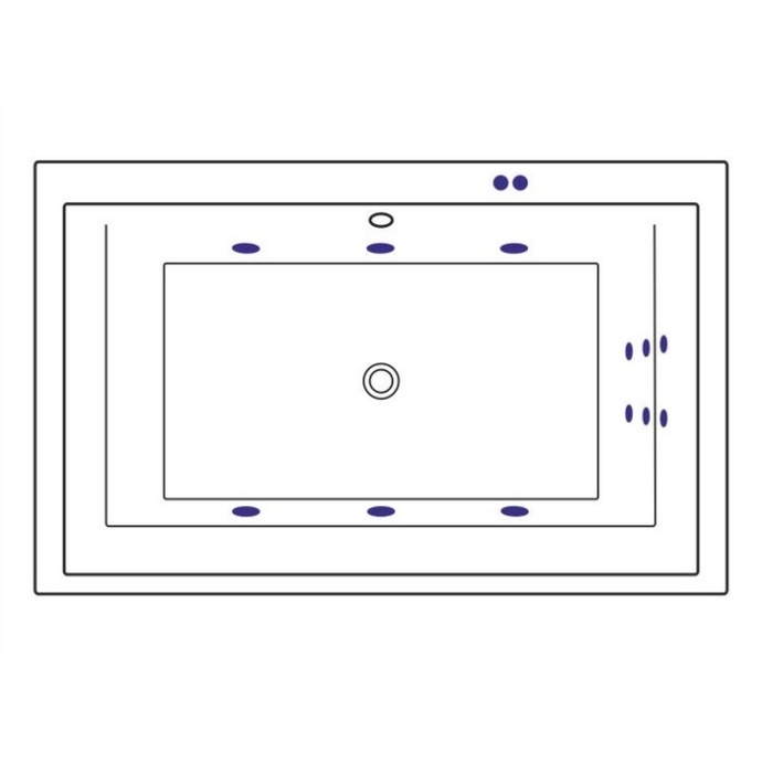 Ванна акриловая Excellent Crown Lux Line 190х120 с гидромассажем белый - хром WAEX.CRO19.LINE.CR - 5