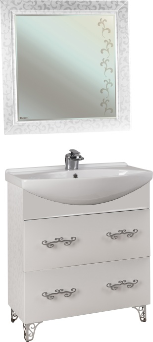 Мебель для ванной Bellezza Маргарита 75 белая - 0