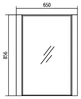 Зеркало AQUATON Альпина 65 дуб молочный 1A133502AL530 - 2