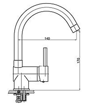 Смеситель для раковины GPD Espina хром MTL70 - 8