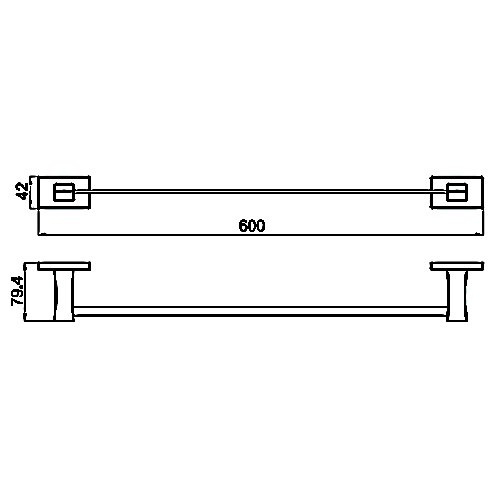 Прямой полотенцедержатель Gappo G0701-6 - 1