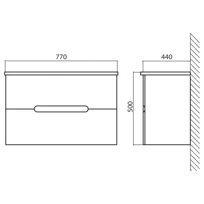 Тумба под раковину BelBagno Luxury Soft 80 белый матовый LUXURY/SOFT-800-2C-SO-BF - 3