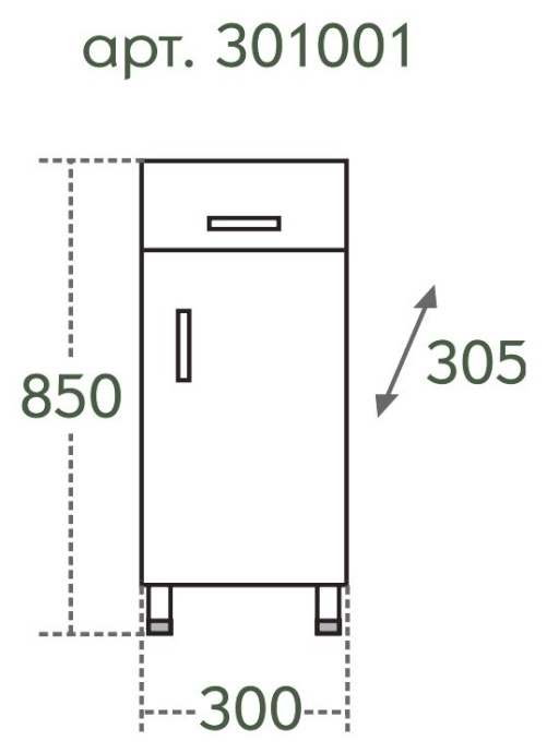 Тумба СанТа ТH 30 с 1 ящиком 301001 - 4