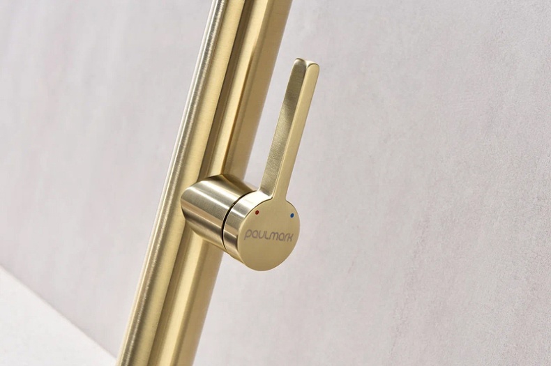 Смеситель для кухни Paulmark Leader светлое брашированное золото Le214101-SBG - 12