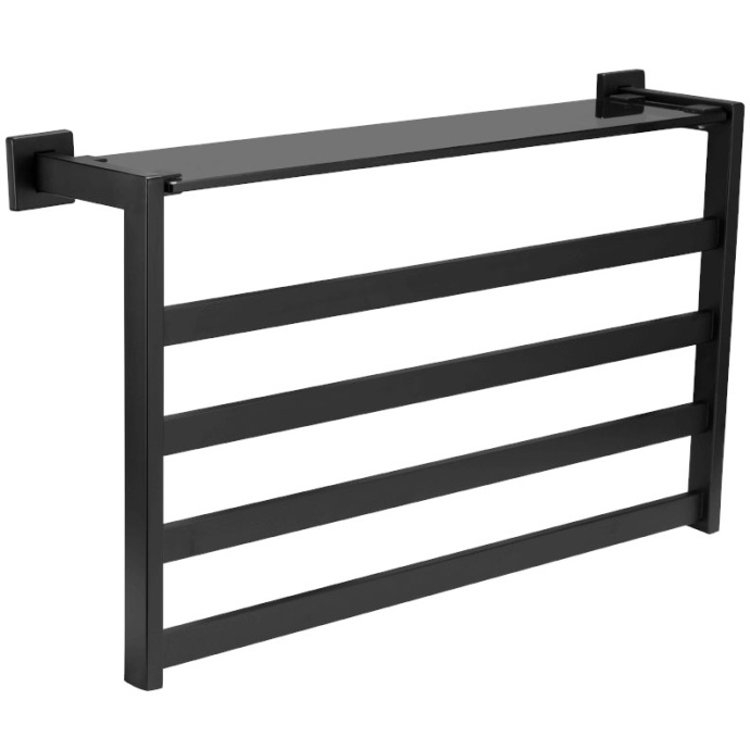 Полотенцесушитель электрический Black&White Moon 58х35 черный матовый 333BN - 1