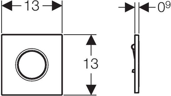 Привод бесконтактного смыва Geberit Sigma 01 116.031.21.5 работа от батарей, для писсуара - 2