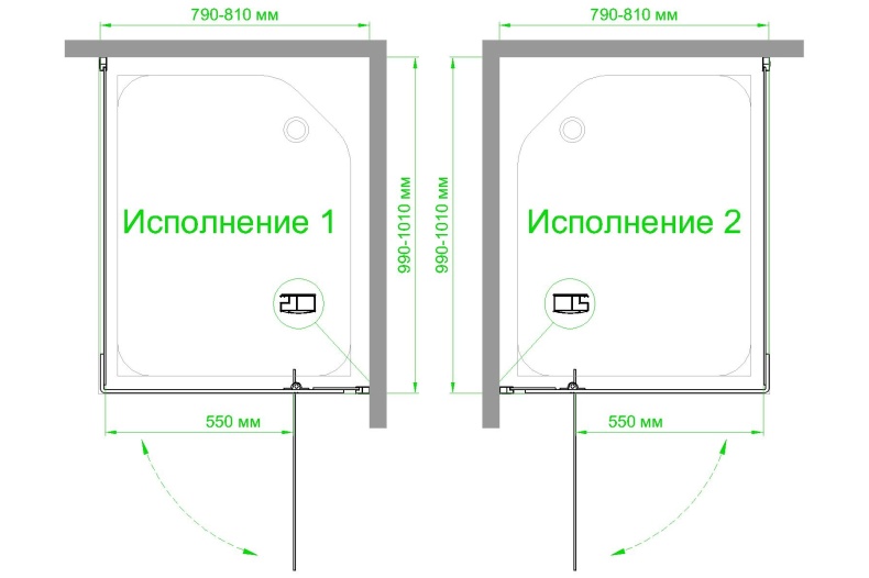 Душевой уголок Royal Bath HPVD 100х80 профиль черный стекло матовое RB8100HPVD-C-BL - 3