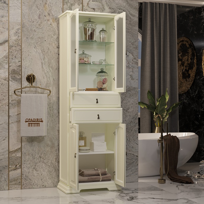 Шкаф для ванны Opadiris Риспекто 60 слоновая кость 00-00005842 - 1